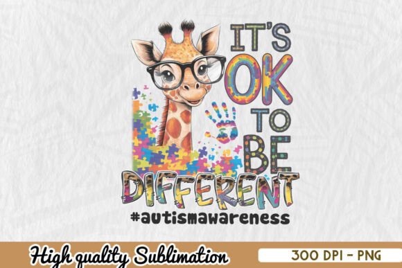 Download It's Ok to Be Different Cute Giraffe PNG - Premium Resources