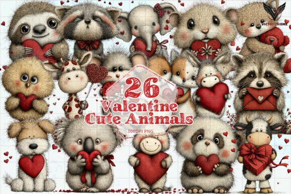 Download Valentine Cute Animals PNG - Cute animals Collection