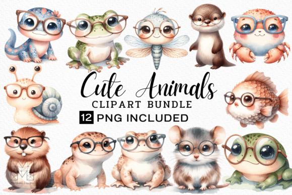Download Watercolor Cute Animals PNG Clipart - Cute animals Collection