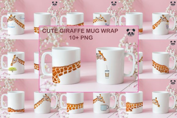 Download Cute Giraffe Mug Wrap Sublimation Bundle - Premium Bundle